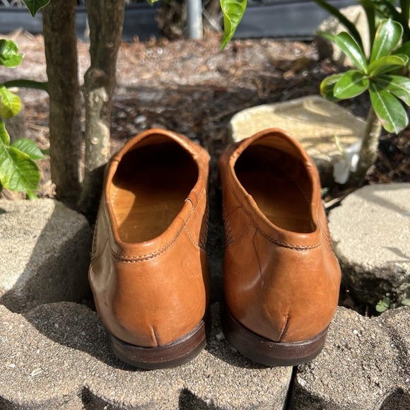 Santoni Men\'s Loafers Woven Brown Leather Made in Italy  Size 9.5 $895 Retail